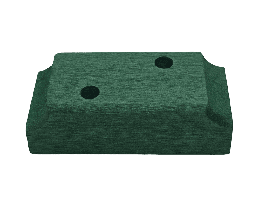 Bodenplatte Sockel mit 2 Bohrungen grün, Talvel passend für Steckfiguren für große Kerzenringe von Sebastian Design B020-2dg