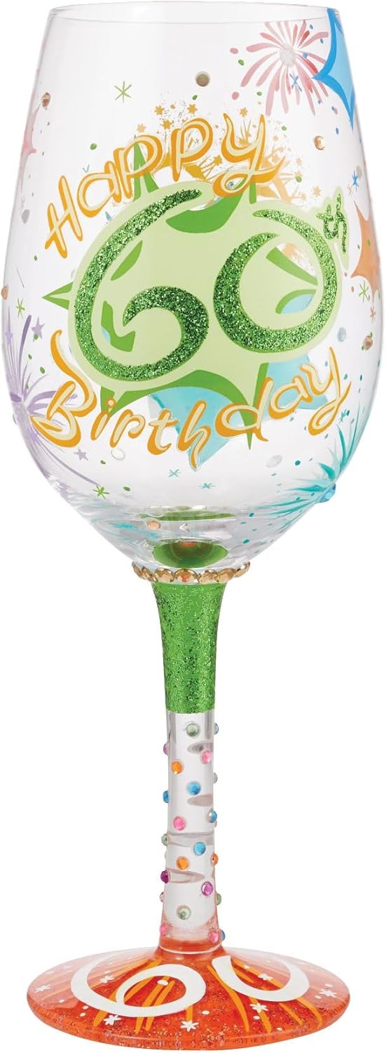 Geburtstagsglas - Happy 60th Birthday - Herzlichen Glückwunsch zum 60. Geburtstag - Lolita Weinglas 6010653