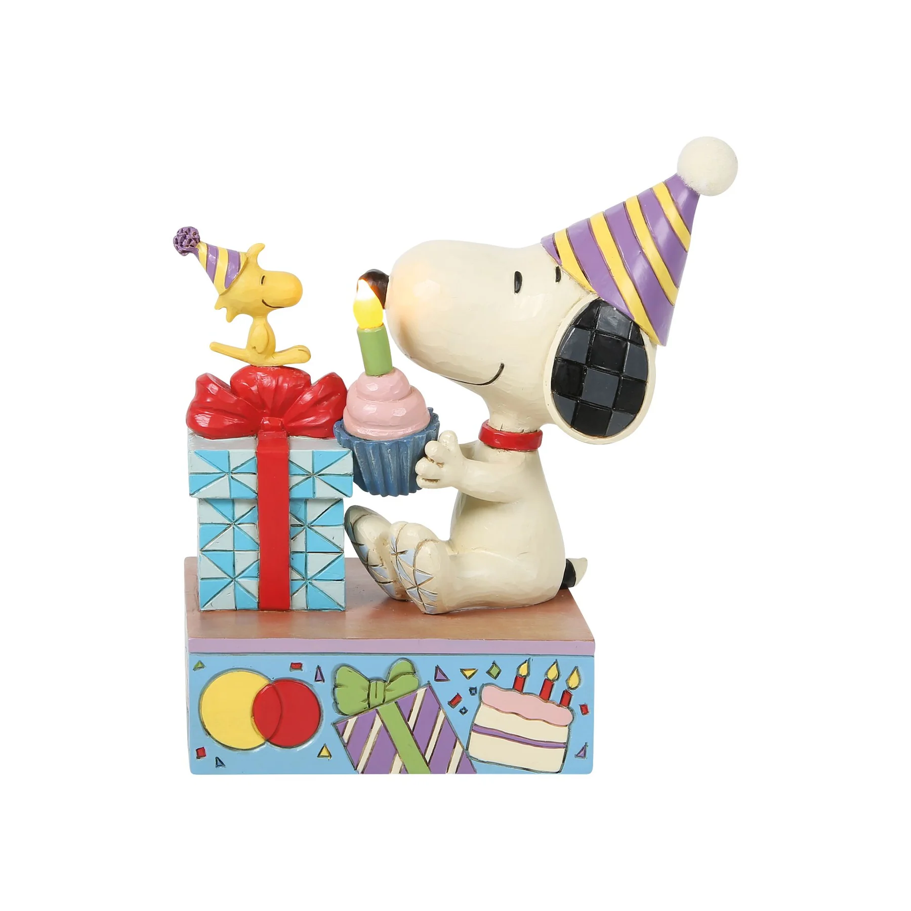 You Take The Cake Snoopy Geburtstagsfigur mit LED Kerze und Cupcake - 6019599 Jim Shore Peanuts Snoopy Figur