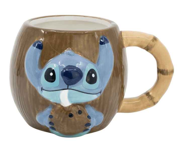 Disney 3D Tasse / Becher Stitch in Kokosnuss in Geschenkbox - 420 ml